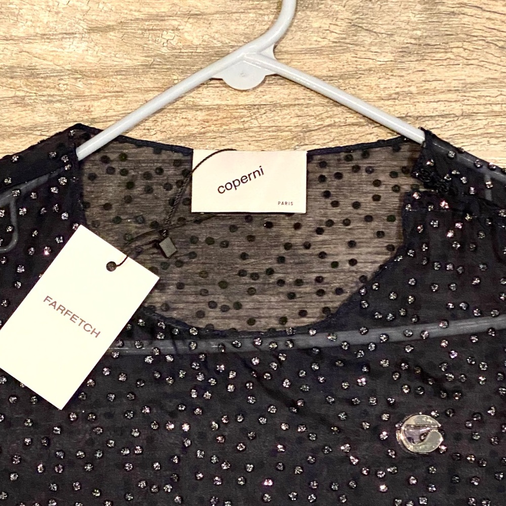 Coperni crystal-embellished minidress